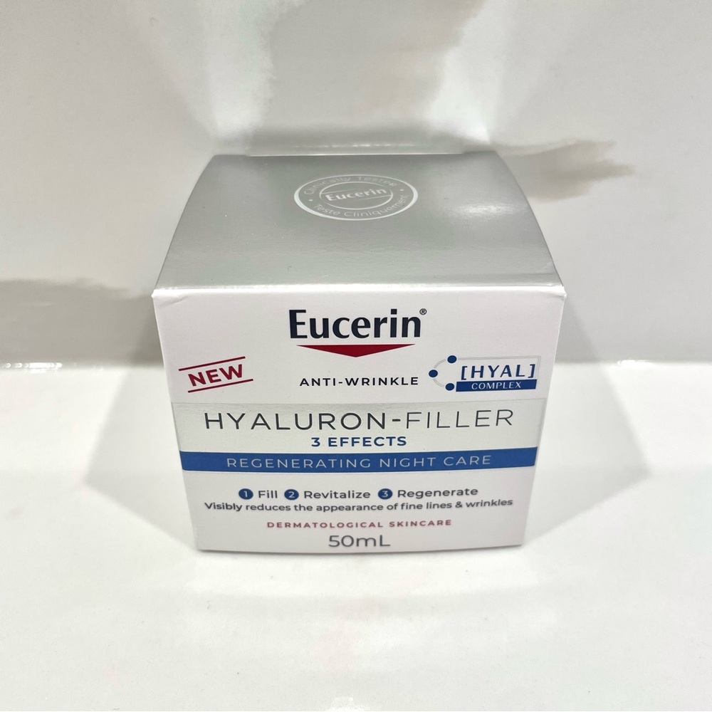 NEW Eucerin Anti-Wrinkle Hyaluron-Filler 3 Effects Regenerating Night Care